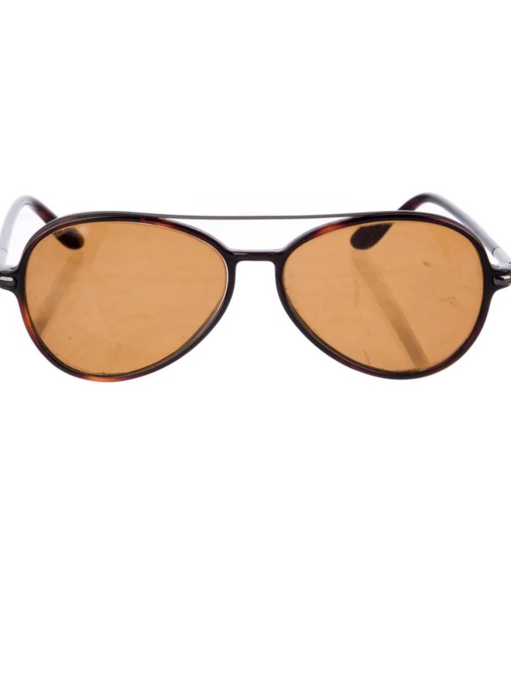 Tom Forc Aviator-style Sunglasses with Amber Lenses